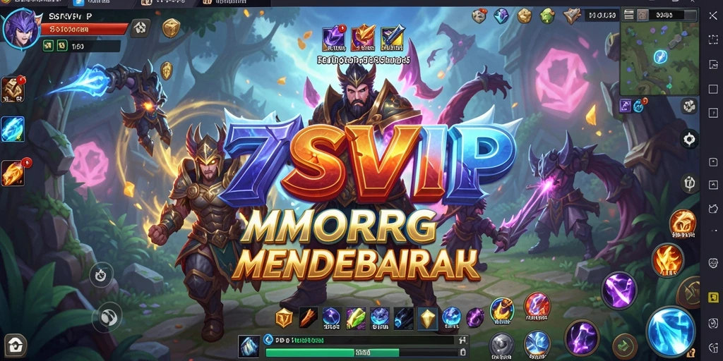 Tampilan gameplay mendebarkan dari 7SVIP dalam dunia MMORPG.