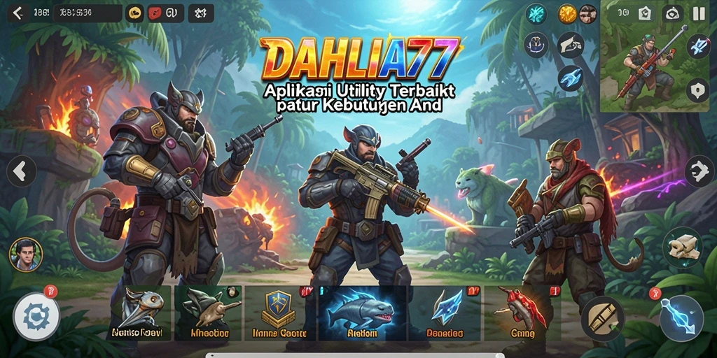 Tampilan antarmuka DAHLIA77 yang sederhana dan efektif.