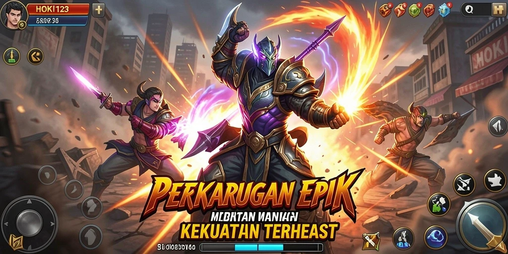 Tampilan gameplay HOKI123 yang menegangkan dan penuh aksi.