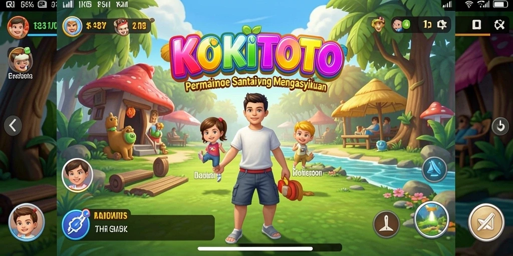 Tampilan gameplay KOKITOTO yang menarik dan penuh warna.