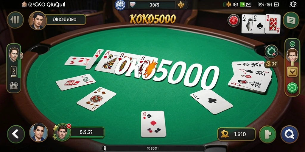 Screenshot gameplay KOKO5000 menampilkan momen seru permainan QiuQiu.