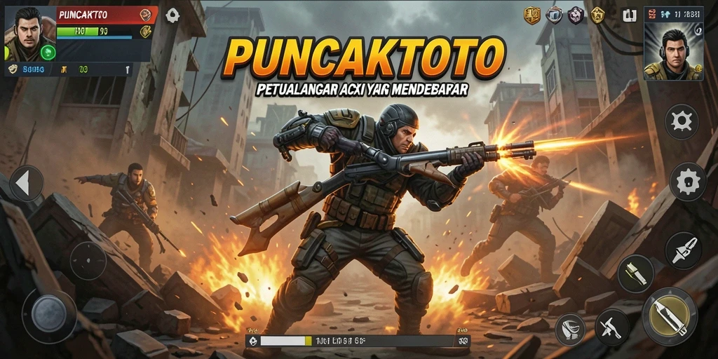 Tangkapan layar PUNCAKTOTO menampilkan aksi pertempuran seru.