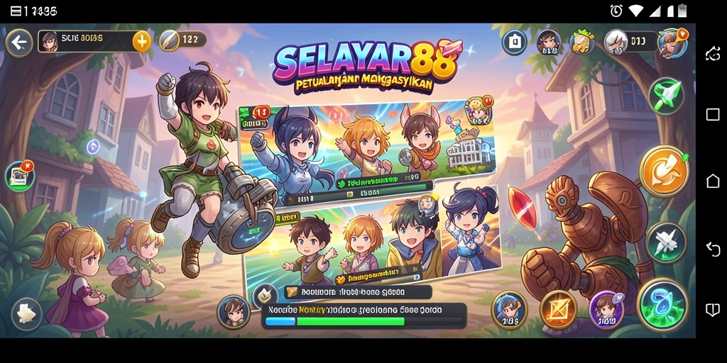 Tampilan gameplay yang menarik di SELAYAR88 dengan karakter anime.